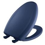 Navy Blue Elongated Toilet Seat Cover